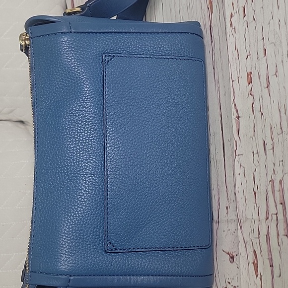 MICHAEL KORS Carine Leather Crossbody Bag in Chambray Blue - Picture 6 of 12
